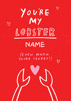 Paper Link Lobster Valentines Card