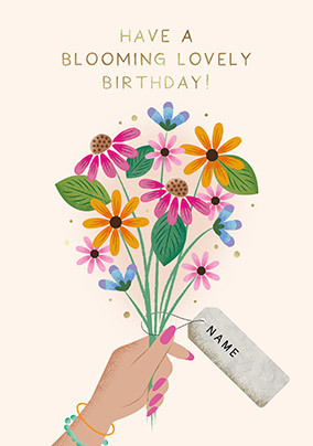Blooming Lovely Personalised Birthday Card