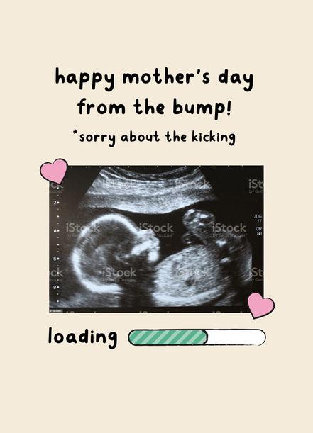 The Bump Sorry for the Kicking Mother's Day Photo Card