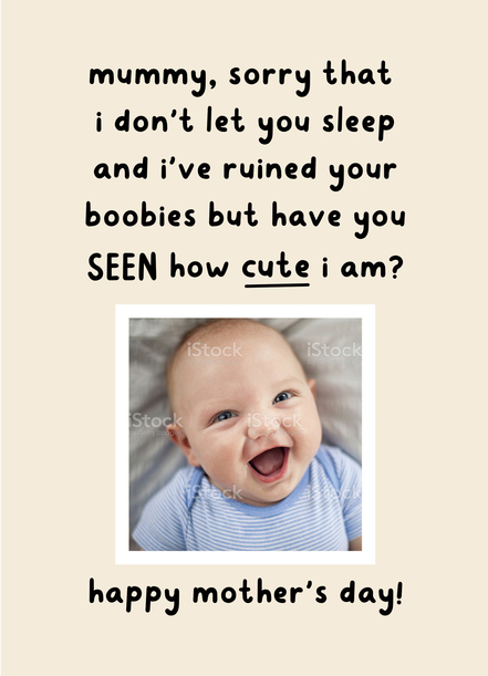 How Cute I Am Photo Mother's Day Card