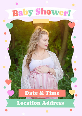 Photo Upload Baby Shower Invite Card