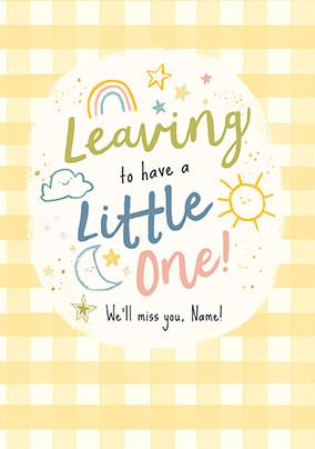 Photo of You're Leaving To Have A Baby Personalised Pregnancy Card