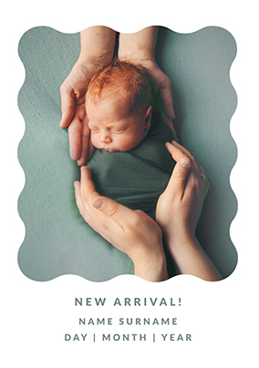 Happy Momento New Arrival Baby Photo Card