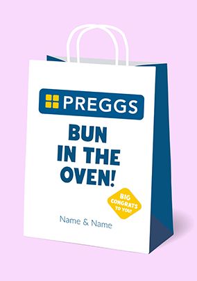 Photo of Preggs Bun In The Oven Pregnancy Card