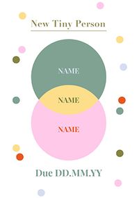 Tap to view Personalised Venn Diagram Pregnancy Card