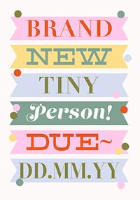 Tap to view Letterpress Typographic Pregnancy Announcement Card