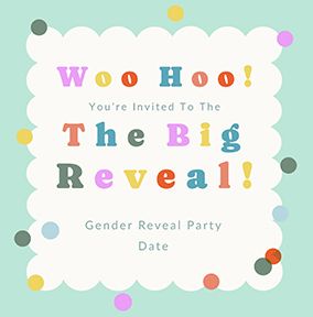 Photo of Gender Reveal Party Invitation Card