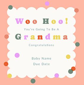 Photo of You're Going To Be A Grandma Congratulations Pregnancy Card