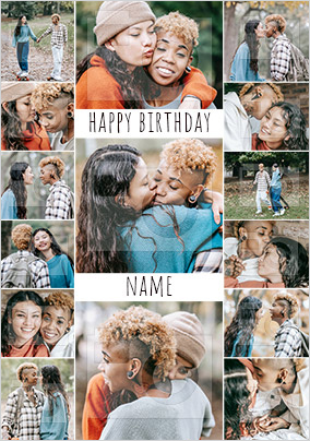 Multi Photo Upload Birthday Message Card