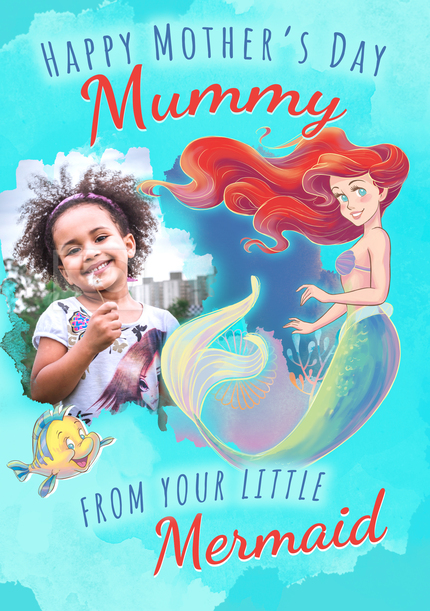 The Little Mermaid - Mummy Photo Mother's Day Card