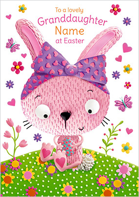 Granddaughter Pink Easter Bunny Card