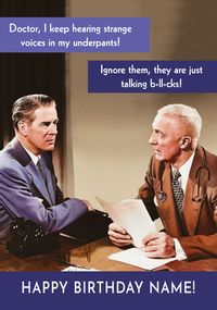 Tap to view Strange Voices Personalised Birthday Card