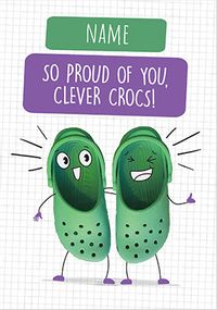 Clever Crocs Personalised Congratulations Card