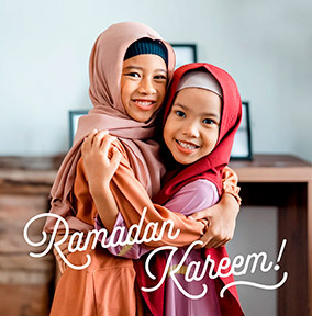 Happy Ramadan Simple Photo Upload Square Card