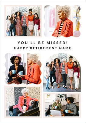 6 Photo Happy Retirement Card