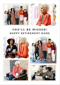 Tap to view 6 Photo Happy Retirement Card