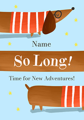So Long! Retirement Congratulations Card