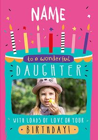 Tap to view Wonderful Daughter Photo Upload Birthday Card