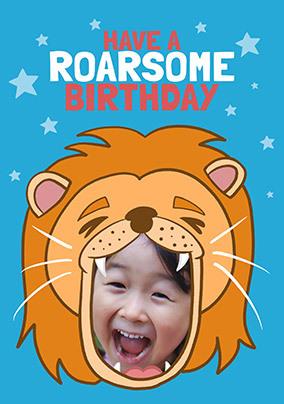 Roarsome Kids Birthday Personalised Card