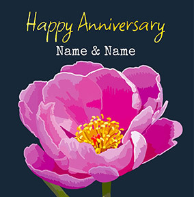 Pink Bloom Anniversary Card
