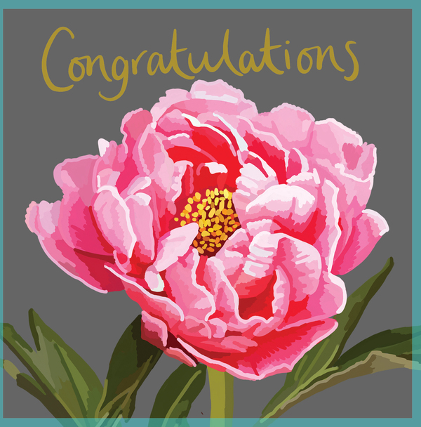 Pink Bloom Congratulations Card