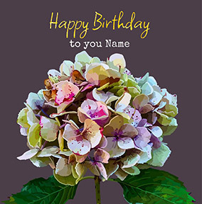 Personalised Multi Colour Flower Birthday Card