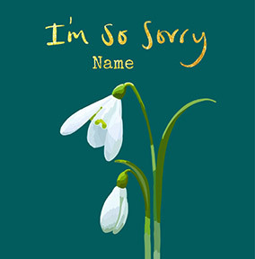 Snowdrop Sorry Card