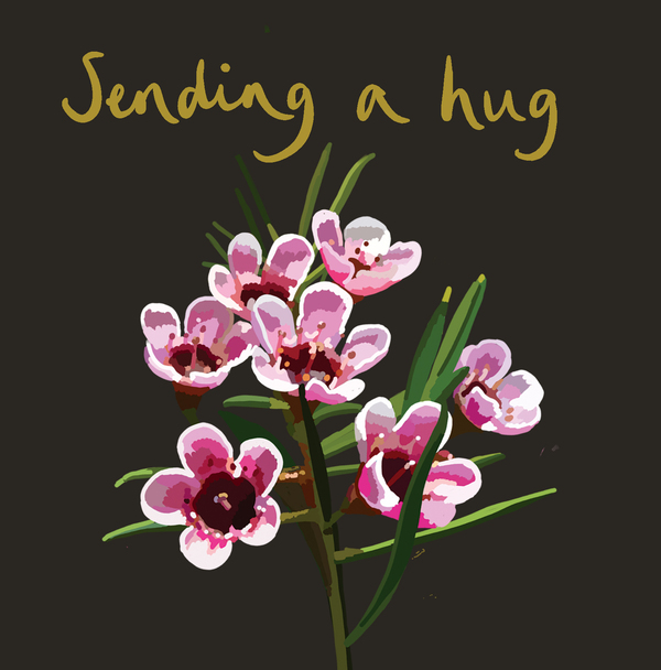 Sending a Hug Pink Floral Card