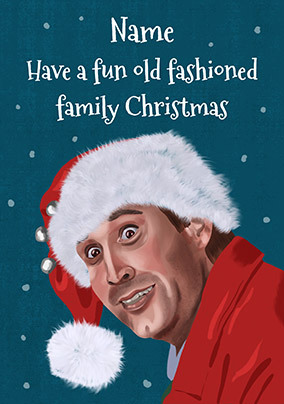 Old Fashioned Personalised Christmas Card