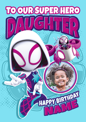 Spidey & Friends - Hero Daughter Photo Birthday Card