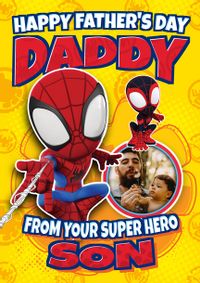 Tap to view Spidey & Friends - Super Hero Son Happy Father's Day Photo Card