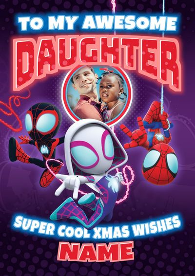 Marvels Spider-man Photo Daughter Christmas Card