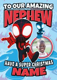 Tap to view Marvels Spider-man Photo Nephew Christmas Card