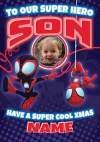 Marvels Spider-man Photo Son Christmas Card