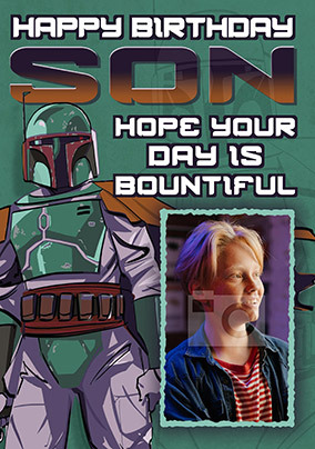 Boba Fett Son Photo Birthday Card