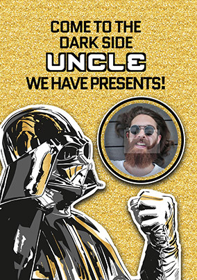 Darth Vader Uncle Photo Birthday Card