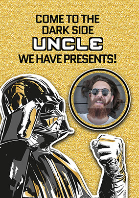 Darth Vader Uncle Photo Birthday Card