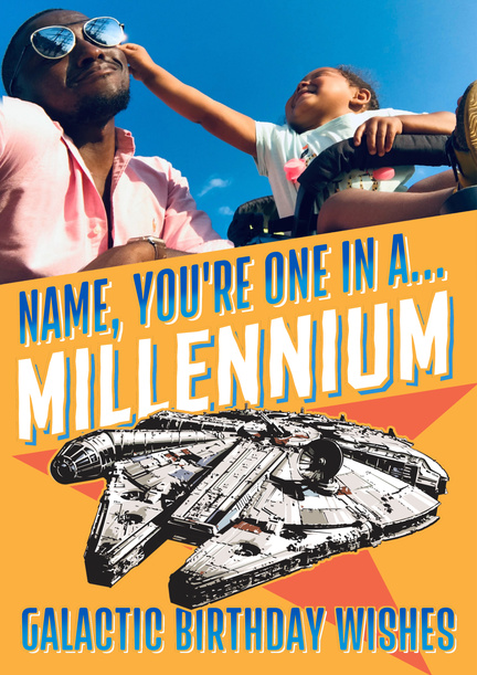 Star Wars - One In a Millennium Galactic Birthday Wishes Photo Card