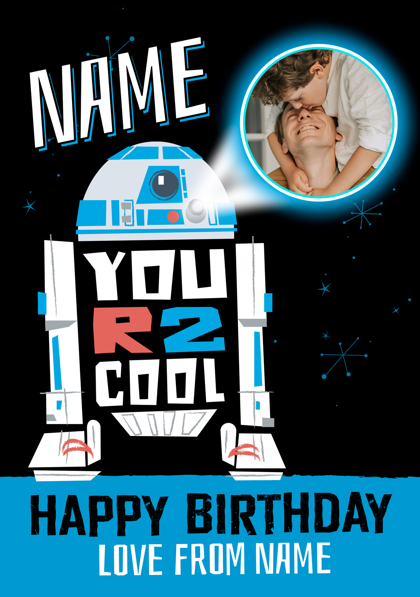 Star Wars - You R2 Cool Happy Birthday Photo Card