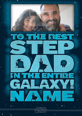Star Wars - Best Step Dad Photo Birthday Card