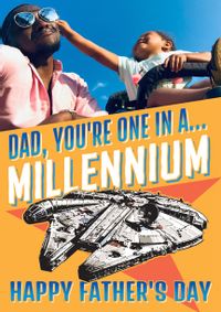 Tap to view Star Wars - One In A Millennium Happy Father's Day Photo Card
