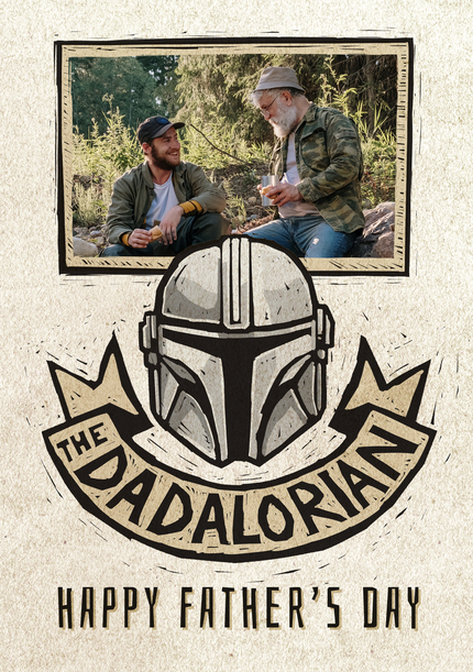 The Mandalorian Father's Day Photo Card