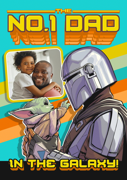 The Mandalorian No. 1 Dad Father's Day Photo Card