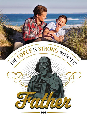 Star Wars The Force Is Strong Father's Day Photo Card