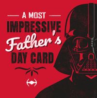 Tap to view Star Wars A Most Impressive Father Square Father's Day Card