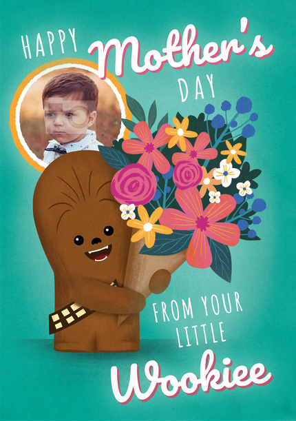 Star Wars - Little Wookiee Mother's Day Photo Card