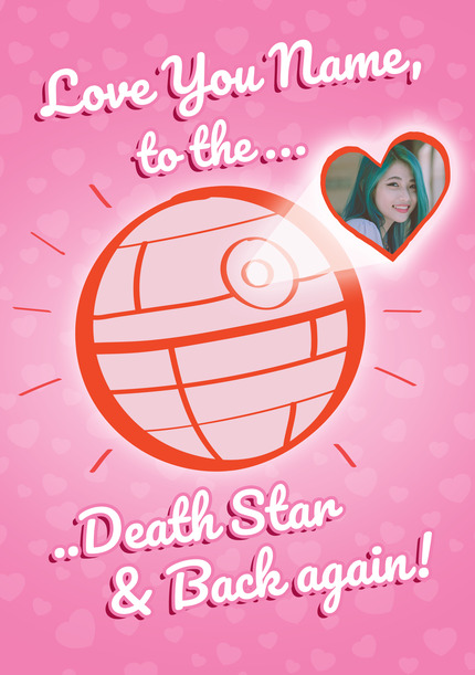 Star Wars Death Star Valentines Card