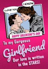 Tap to view Star Wars Han Solo and Princess Leia Girlfriend Valentines Card