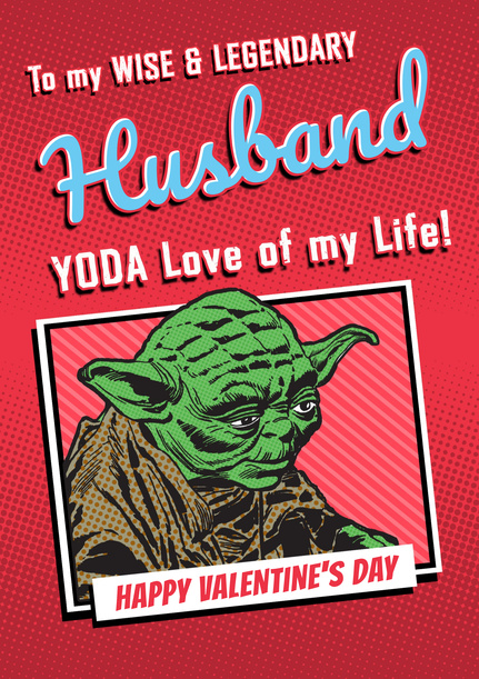 Star Wars Legendary Yoda Valentines Card