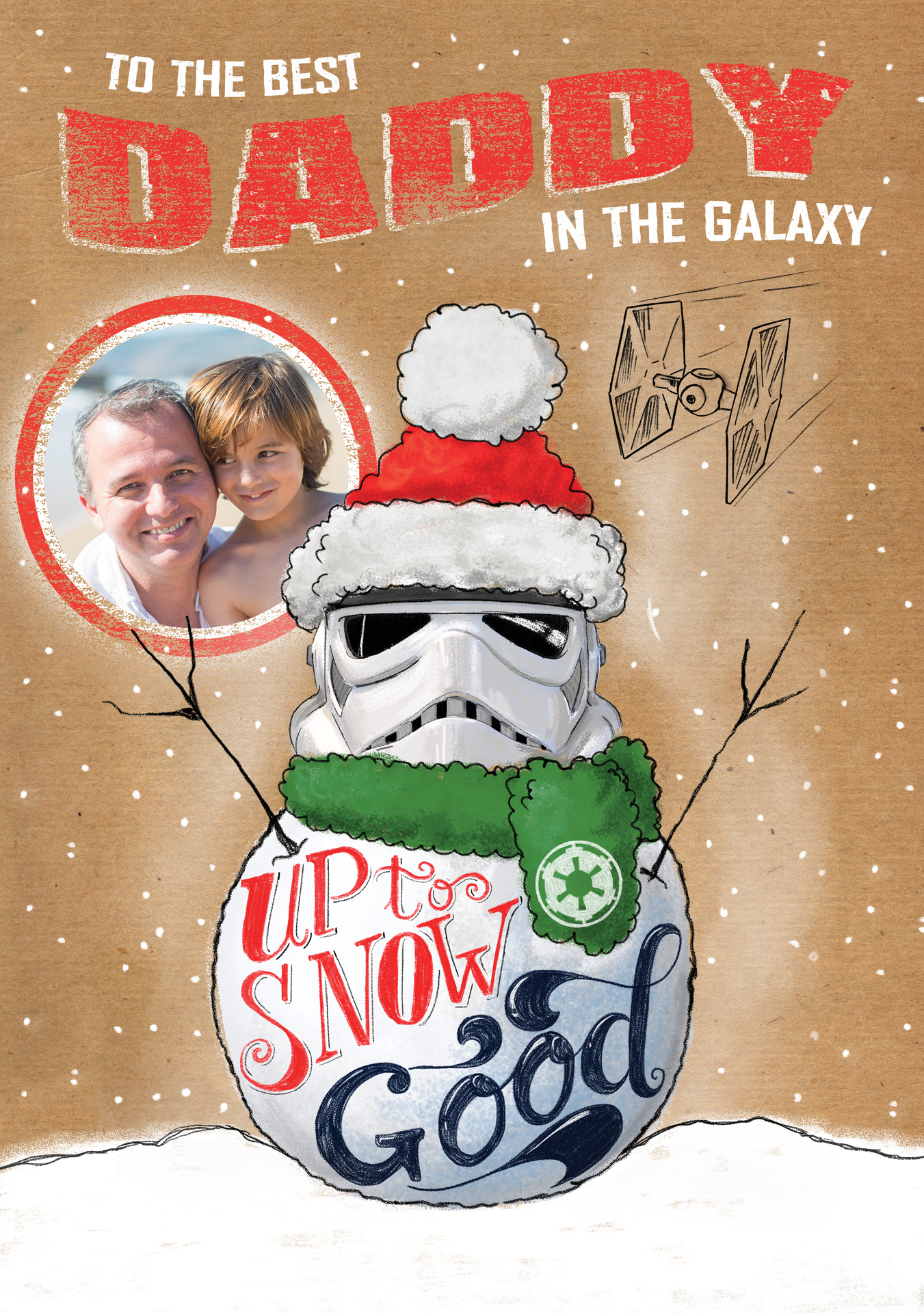 Star Wars - Daddy Personalised Christmas Card